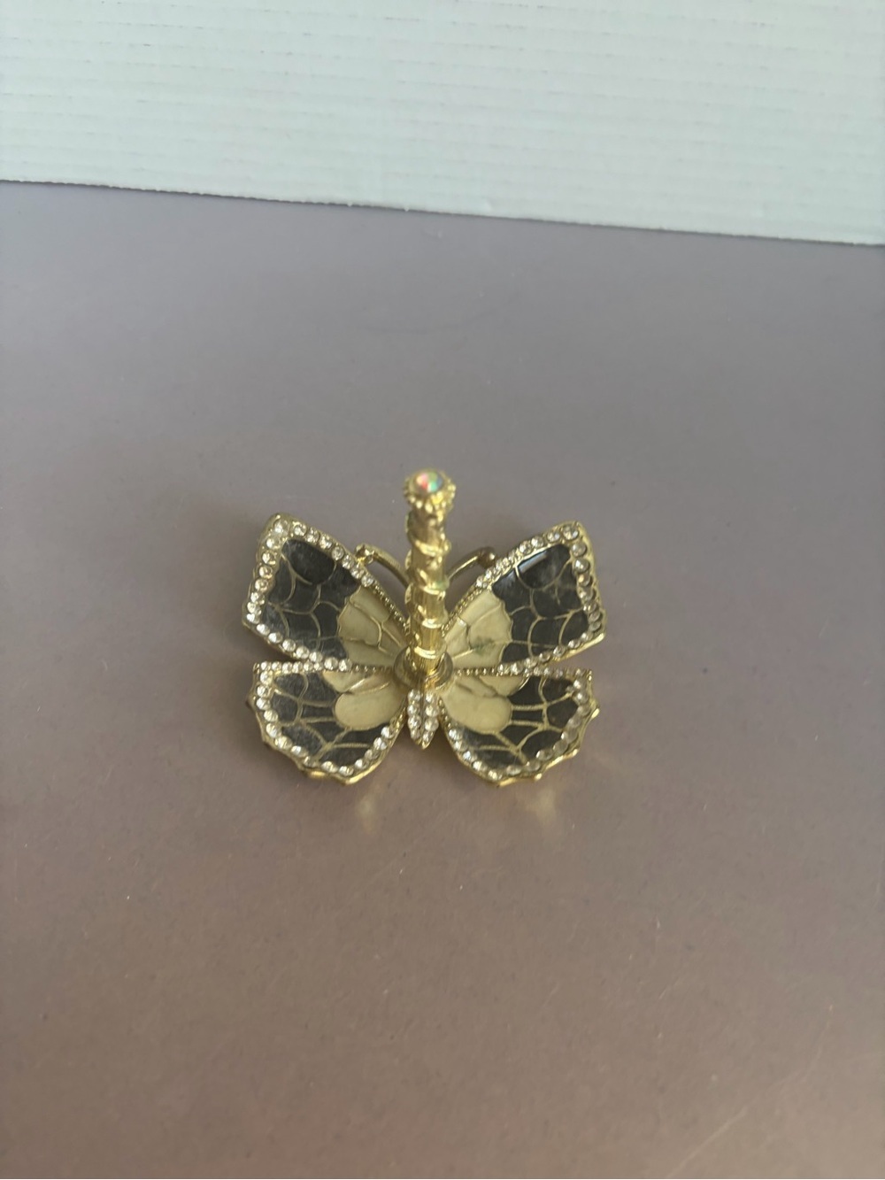 Gold Butterfly Ring Holder Jewelry Stand